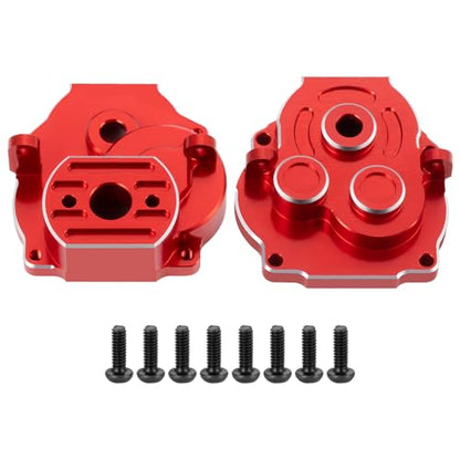 Aluminum Transmission Housing Gearbox Case for TRX4M 1/18th RC Crawler Car Upgrade Parts Accessories (Red) - color: Red