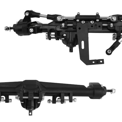 Nylon Front & Rear Portal Axle with Scale Hydraulic Ram for 1/10 RC Crawler Vanquish H10 Optic Capra UTB10 Upgrade