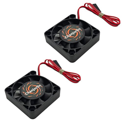 2Pack RC Car Motor Cooling Fan 25mm 30mm 40mm 50mm High Speed Heatsink 28000RPM ESC Fans for 1/8 1/7 1/10 1/12 Scale Truck Off Road Crawler Car Boat 540 550 Brushless Brushed Motors (40mm) - size: 40mm