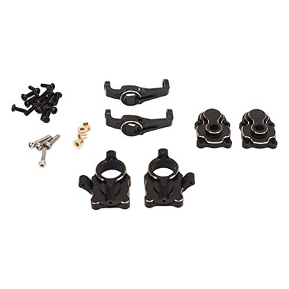 RC Steering Knuckles, Brass Upgrade for Durability and Precision, Axle Gear Cover Hub Carrier Set for 1/24 Scale Off-Road Crawlers, RC Enthusiasts in Rock Crawling, Trail Driving, and Competition Use