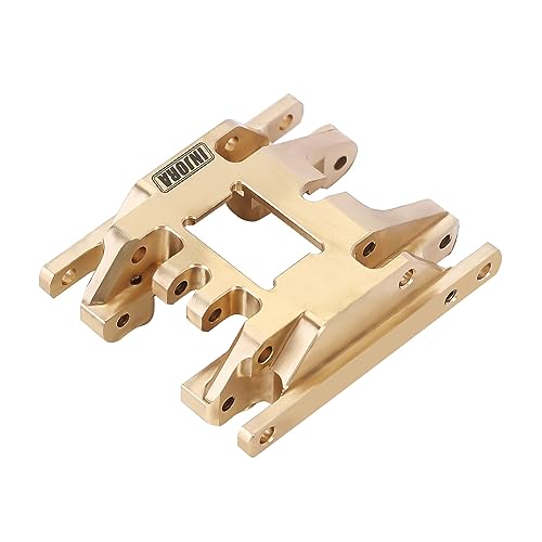 INJORA Brass Skid Plate Transmission Mount for 1/18 RC Crawler TRX4M, 53g - color: Brass
