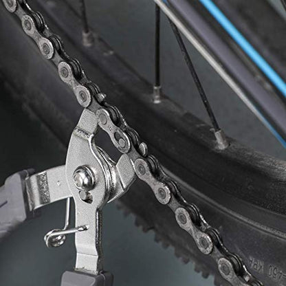 Oumers Bike Master Link Plier Tool, 2 in 1 Bicycle Chain Quick Link Opener-Closer Remover Compatible with All Speed Chain Repair - color: Gray