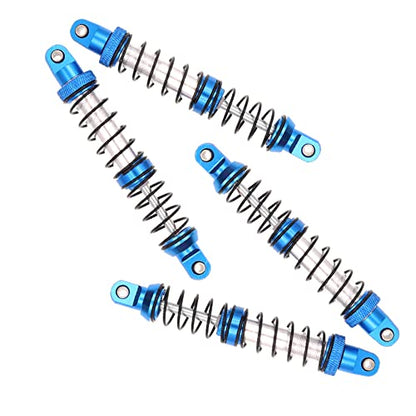 4Pcs Metal Shock Absorbers Oil Damper Adjustable RC Crawler Shock RC Damper Springs Compatible With 1/10 Axial SCX10 II 90046 Traxxas TRX4 RC4WD D90 TRX6 Redcat Gen 8 RC Crawler Car(90mm) - size: 90MM