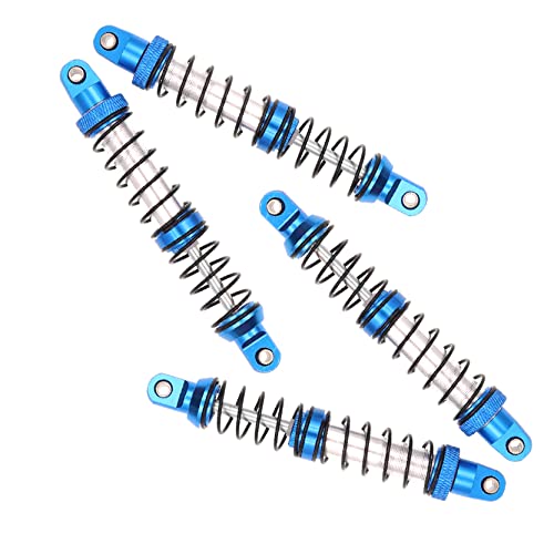 4Pcs Metal Shock Absorbers Oil Damper Adjustable RC Crawler Shock RC Damper Springs Compatible With 1/10 Axial SCX10 II 90046 Traxxas TRX4 RC4WD D90 TRX6 Redcat Gen 8 RC Crawler Car(90mm) - size: 90MM