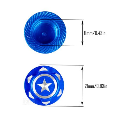 RC Aluminum RC 17mm Hex Wheel Nut Upgrades Part for X-Maxx Summit E-Revo E-Maxx 1/8 RC Monster Buggy car,Alloy Dustproof Anti-Skid Mount Cap,Navy Blue - color: Navy Blue - Upgrades