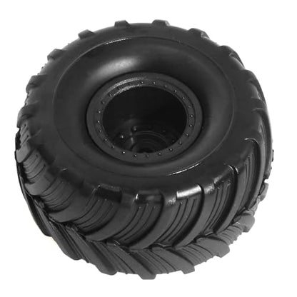 REDSPIDER 1/24 Monster Truck Wheel Rim Tires Set（4pcs） OD:52mm*27mm Hex 7mm for FCX24 SCX24 C10 JLU Deadbolt Gladiator Bronco 1/24 Crawler Car (at)