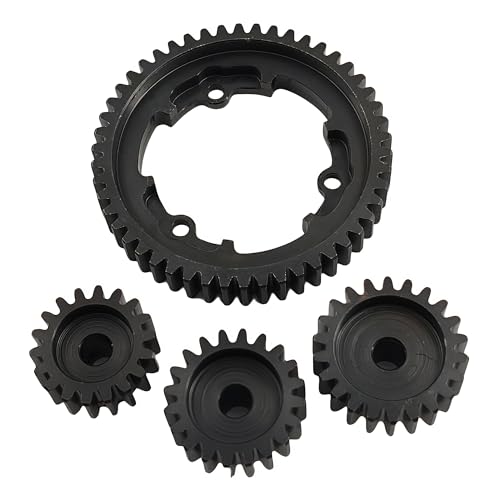 Hardened Steel Spur Gear Set with 18T 20T 22T Pinions for X-Maxx Maxx (50T) | 1/5 Scale,1/7 XO-1,1/10,E-Revo 2.0 VXL,Heavy Duty,Upgrade Parts,6447,High Strength,Wear Resistant - size: 50T