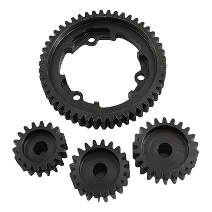 Hardened Steel Spur Gear Set with 18T 20T 22T Pinions for X-Maxx Maxx (50T) | 1/5 Scale,1/7 XO-1,1/10,E-Revo 2.0 VXL,Heavy Duty,Upgrade Parts,6447,High Strength,Wear Resistant - size: 50T