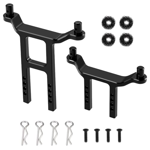 Aluminum Alloy Front & Rear Body Mount Post，Black | Upgrade Parts, For Tra-xxas 1/18 Latrax Teton Desert Prerunner SST, RC Car - color: Black