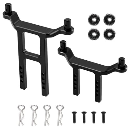 Aluminum Alloy Front & Rear Body Mount Post，Black | Upgrade Parts, For Tra-xxas 1/18 Latrax Teton Desert Prerunner SST, RC Car - color: Black