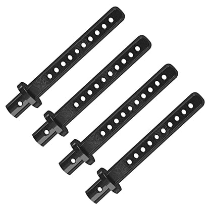 4Pcs Aluminum Alloy RC Car Body Posts Mount Holder Column 49.5mm Compatible with Axial SCX10 90046 90047 RC4WD D90 1/10 RC Rock Crawler (Black) - color: Black