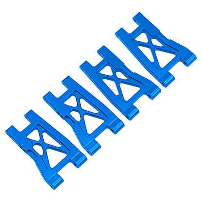 Aluminum Alloy Front & Rear Suspension Arms Set Replacement of 7630 Compatible with Traxxas LaTrax Teton Desert Prerunner 1/18 4WD RC Car (Blue) - color: Blue