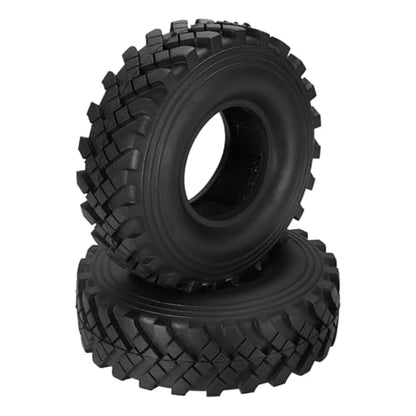 uxcell 2Pcs Simulation Soft Rubber Wheel Tires RC On-Road Car Tyres 2.2" Crawler Tires B4-Type with Sponge Inside for RC Off-Road Cars SCX10 TRX4, 128mm x 39mm