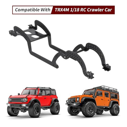 LCG Chassis Kit Carbon Fiber Frame with ECS securing Straps for 1/18 TRX4M Bronco Defender Crawler Car Upgrade Parts