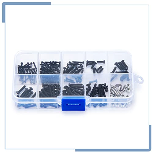 206Pcs RC Screws Kit Pins M2.5 Nuts Screw Assortment Set | For TRX4M Upgrades 1/18 Scale, RC Crawler Car, Accessories