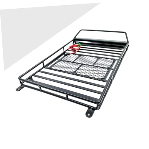 Alasum Car Roof Luggage Carrier Rack with Led Light Bar Storage Shelf for Rc Crawler Lightweight and Cargo Bracket for Outdoor Adventures