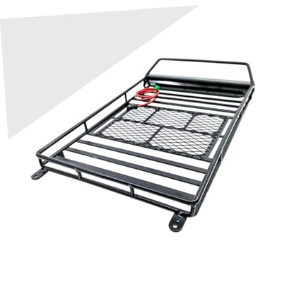 Alasum Car Roof Luggage Carrier Rack with Led Light Bar Storage Shelf for Rc Crawler Lightweight and Cargo Bracket for Outdoor Adventures