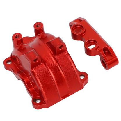 FILFEEL RC Car Cover for -02-02T – 7075 Aluminum Alloy Metal Differential Housing Case with Upper Arm Mount & 8 Screws – /10 Scale Chassis Upgrade (Red) - color: Red