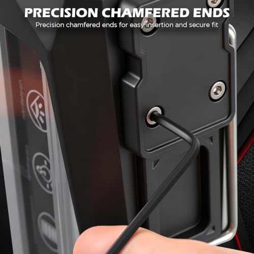 SEDY 7-Piece Mini Hex Key Metric Set, L Shape Allen Wrench, 0.7mm, 0.9mm, 1.27mm, 1.5mm, 2mm, 2.5mm, 3mm, Cr-V - style: 7-Piece Mini Metric Hex Key Set