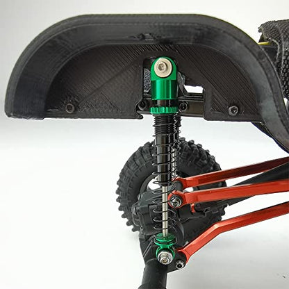 RCLIONS SCX24 RC Car Shocks 48mm Absorber Damper for All 1:24 Axial SCX-24 Deadbolt Base Camp JLU C10 Gladiator Dooge RC Crawler Car Upgrades Parts - color: Red