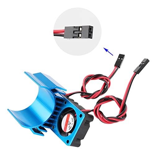 RC 540 Motor Aluminum Motor Heatsink with Dual Cooling Fan Motor Seat Combo for A949-B A959-B A969-B A979-B K929-B 1/18 Wltoys Upgrades Parts - style: Dual Fan + 540 Motor + Mount Seat