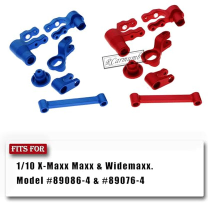 RC Upgrades Part Steering Bellcranks for 1/10 WideMaxx Maxx,Aluminum Servo Saver Draglink Hops Up Set for RC Model #89086-4,#89076-4,Replace #8946,Navy Blue - color: Navy Blue