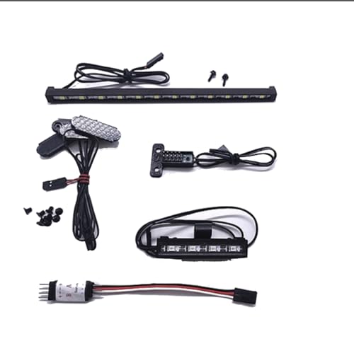 for Axial Scx10 Light Bar Kit,RC Car Top Light Headlights Lighting Taillight Kit for Axial 1/10 SCX10 III for Jeep CJ-7 RC Car Vehicle Lighting (1)