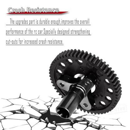 Metal Spur Gear Slipper Clutch 57T(32dp) with 15T/16T/17T Pinions Gear Upgrades Part for 1/10 Granite/Senton/Big Rock/Vorteks 3s mega550,Kraton/Outcast 4S,Black