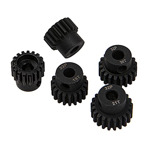 5Pack ShareGoo Steel 32P 5mm Pinion Gear Sets 13T 14T 15T 16T 17T fit 5mm Shaft Compatible with HPI Kyosho Losi Axial Traxxas Tamiya 1/8 1/10 RC Car Monster Truck Buggy