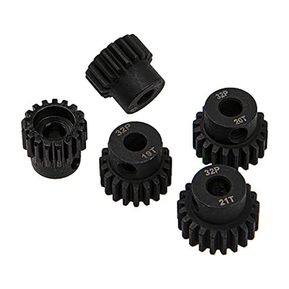 5Pack ShareGoo Steel 32P 5mm Pinion Gear Sets 13T 14T 15T 16T 17T fit 5mm Shaft Compatible with HPI Kyosho Losi Axial Traxxas Tamiya 1/8 1/10 RC Car Monster Truck Buggy