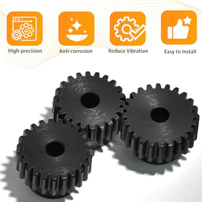 3PCS 48P Pinion Gear Set Hardened Steel 3.175mm Shaft 22T 23T 24T with Screws & Hex for 1/10 RC Arrma Traxxas HPI Kyosho Losi Axial SCX10 Tamiya Monster Truck Buggy Motor Upgrade Parts - size: 22 23 24T