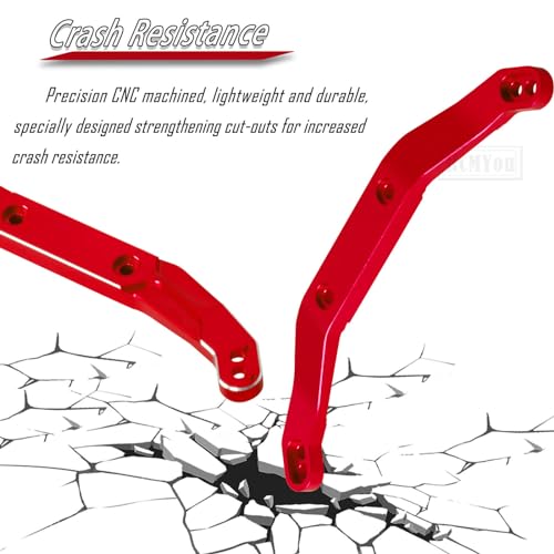 Alloy Body Mount Upgrades Part for 1/10 Slash 4x4/Slash 4x4 VXL,Body Mount Hops Up,Red - color: Red - Upgrades