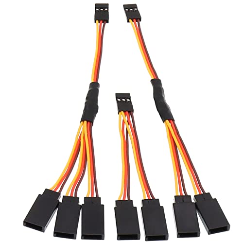 8PCS JR Plug Splitter,JR Male Female Y Cable,JR Y Parallel Adapter Splitter Harness Compatible with RC Model Cars or Airplanes