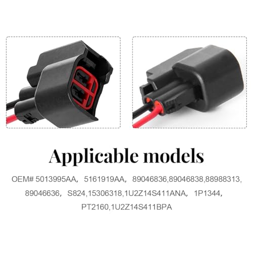 Zpana 8PCS Car Fuel Injector Connector Pigtail, Vehicle Engine Fuel Injector Wiring Harness Connector Plug, Automotive Replacement Accessories, Replace OEM# 5013995AA 5161919AA - size: 8PCS/Set
