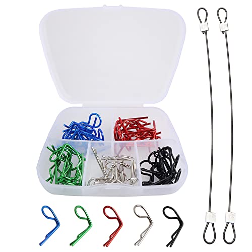 50 Pieces 90-Degree Angle Body Clips Bent Springy Pins & RC Car Clip Pin Steel Wires for 1/8 1/10 1/12 Scale RC Model Cars Universal Vehicle Clips Truck Crawler Trucks - color: 1.2mm