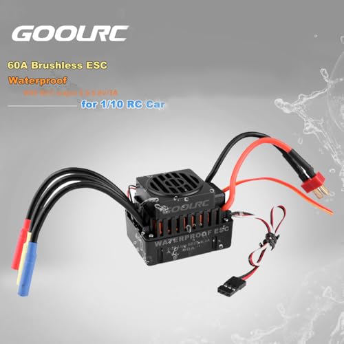 GoolRC Brushless Motor and ESC, Waterproof 3650 Series Combo, 4300KV Brushless Motor with 60A ESC Set for 1/10 RC Car, Truck, Boat Suitable for Modification Enthusiasts