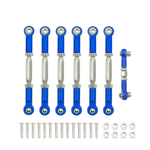 RC Car Parts for Traxxas for Slash 4X4/2WD 1/10 1:10 rc Car Upgrade Parts 1 Set Aluminum Turnbuckle Camber Link End Adjustable Kit Repair(Blue) - color: Blue