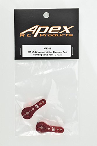 23T for JR/Airtronics/KO Red Aluminum Dual Clamping Servo Horn - 2 Pack #8006