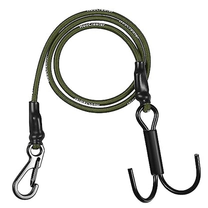 RC Crawler Kinetic Winch Strap, Escape Rope, Rescue Trailer Hook for 1/8 1/10 LCG Chassis Axial SCX10 I II Capra RR10 TRX4 (Dark Night Green) - color: Dark Night Green