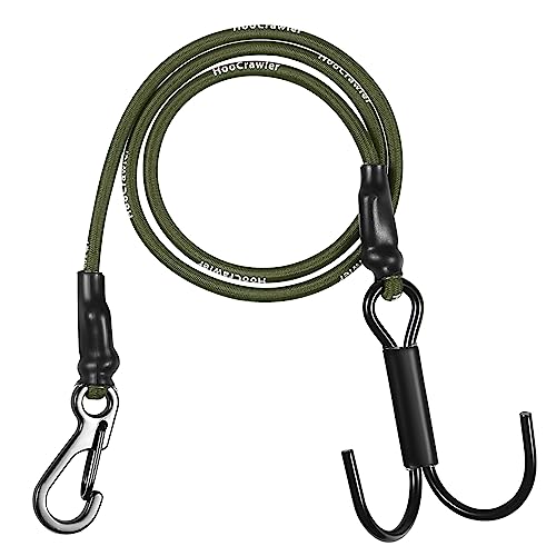 RC Crawler Kinetic Winch Strap, Escape Rope, Rescue Trailer Hook for 1/8 1/10 LCG Chassis Axial SCX10 I II Capra RR10 TRX4 (Dark Night Green) - color: Dark Night Green