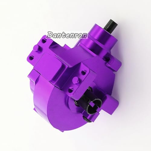 1/10 RC Electric Car Front Drive Diff Gear Box Assembly Set Upgraded Parts Compatible with 1:10 Car HSP Redcat Himoto Volcano EPX 94106 94107 94108 94111 94123 (Purple) - color: Purple