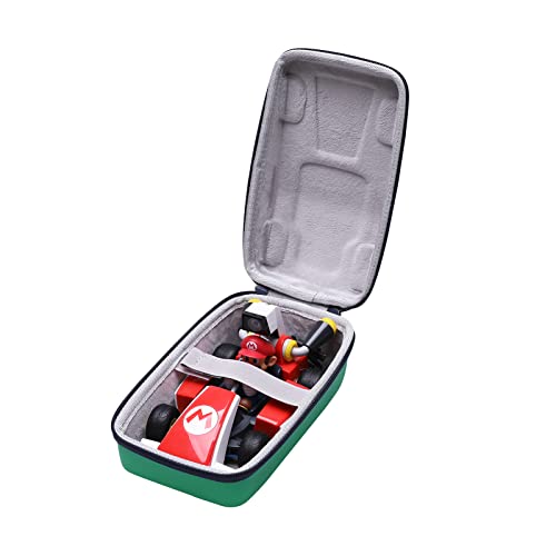 XANAD Hard Case for Nintendo Switch Mario Kart Live: Home Circuit Mario Set Luigi Set- Green Storage Bag - color: Green
