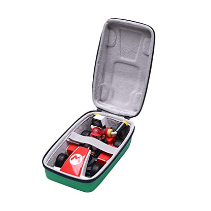 XANAD Hard Case for Nintendo Switch Mario Kart Live: Home Circuit Mario Set Luigi Set- Green Storage Bag - color: Green