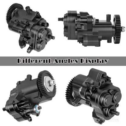 Aluminum Transmission Gearbox with Internal Gears Upgrades Part for 1/10 TRX-4 TRX-6 RC Crawler,Alloy 2 Speed Transmission Gearbox,Black - color: Black - (Alloy Transmission)