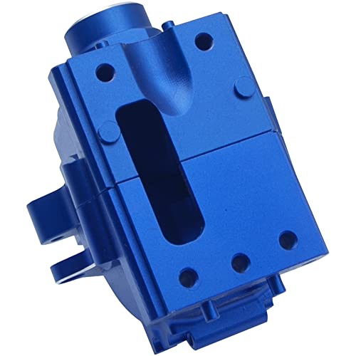 Metal Front/Rear Gearbox Housing Bulkhead Differential Gear Box Cover Case # 9529 Compatible with Traxxas 1/8 Sledge 4WD 95076-4 RC Monster Truck Upgarde Parts (Blue) - color: Blue