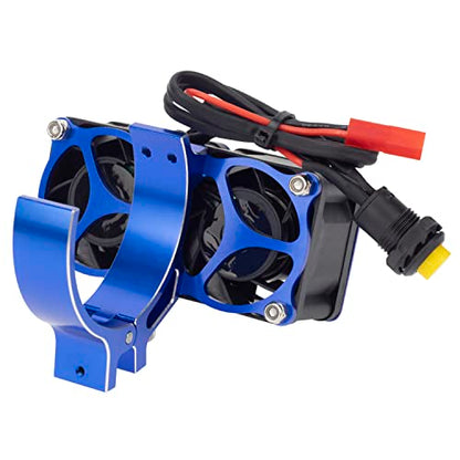 DKKY RC Motor Cooling Fan Heatsink 20000 RPM 54-58mm Ajustable Mount for ARRMA Axial 1/5 1/6 1/7 RC Models with 1717 5687 56113 2028 Motor (Blue) - color: Blue