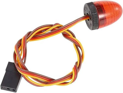 Circular Ultra Bright LED Police Light Rotating Flash Alarming Strobe Lamp 5Modes for 1/8 1/10 1/14 RC Car Firefighting Ambulance Crawler Truck for CC01 D90 SCX10(10x15mm,Red) - color: 10x15mm,Red