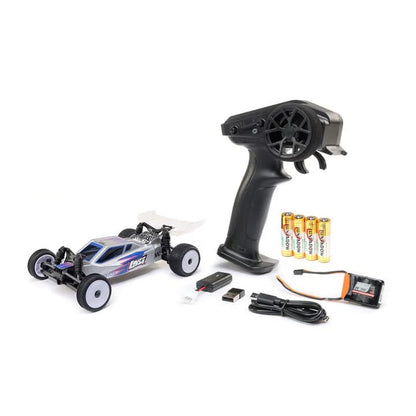 Helidirect Losi RC Car Micro-B 2WD Brushed Mini RC Buggy 1/24 Scale RTR Assemble Kit - Remote Control Car, RC Cars, Micro Racing RC Buggy 1/24 Scale (Silver - LOS00007T2) - color: Silver - Los00007t2