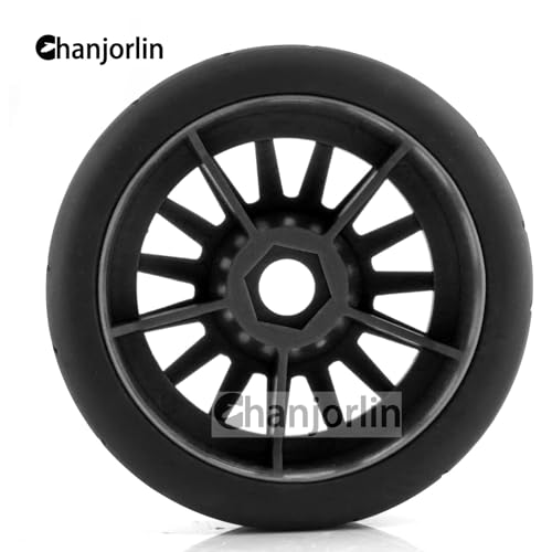 1/8 RC On Road Car Tires And Wheels Rims 17mm Hex 103mm Rubber Rally Tyres For 1:8 Scale RC On-Road Racing Car HPI WR8 HSP Hobao ARRMA Redcat Losi Kyosho VRX RC Rally Drift Car 4PCS (Black A) - color: Black a