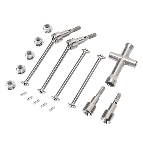 Generic RC Car Drive Shaft Front Rear Axle Dogbone Set Steel Heavy Duty with Large Smooth Angle for SCY 1 16 16103 16201 16101 16102 Pro RC Cars
